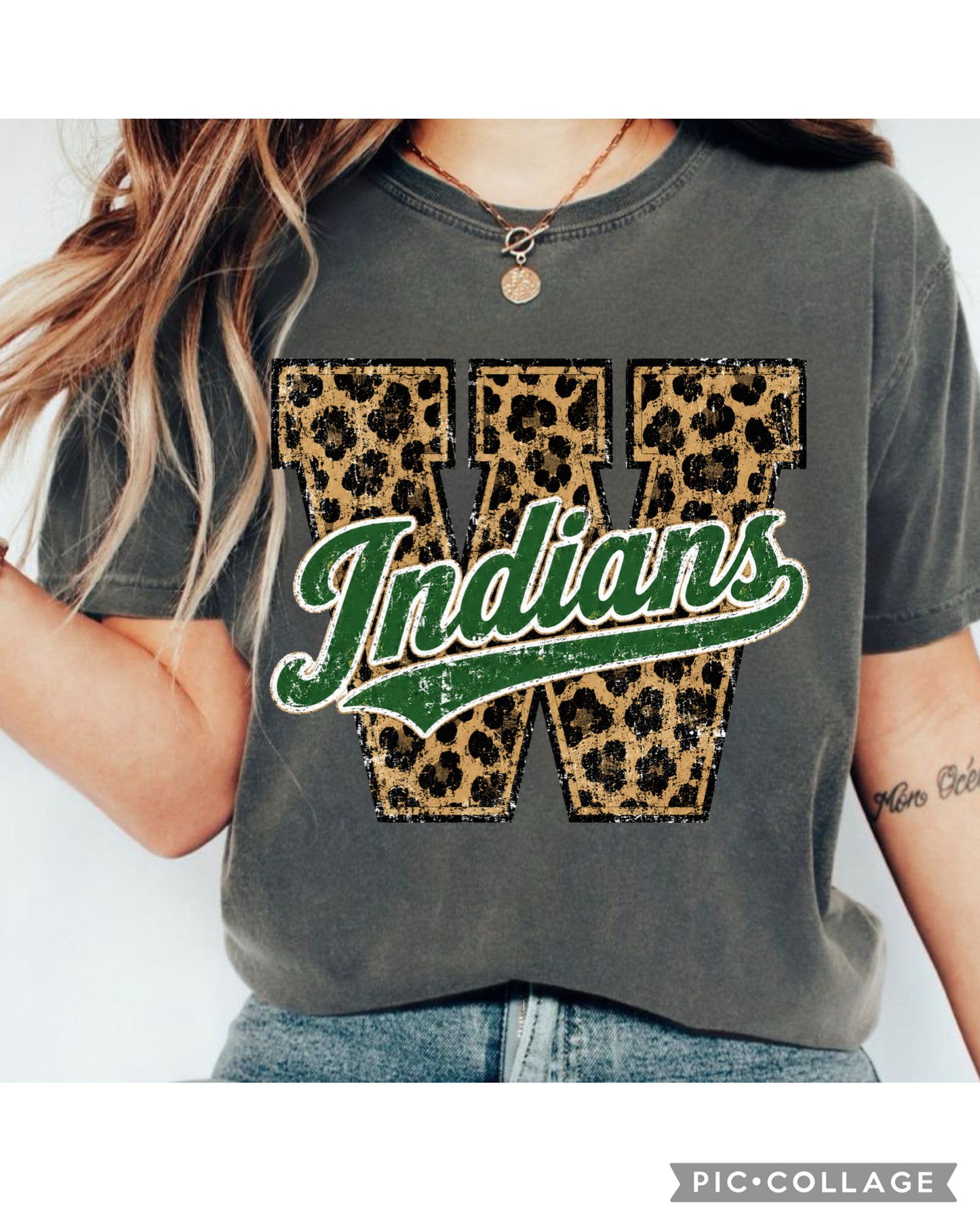 Madisonville Leopard Print distressed tee