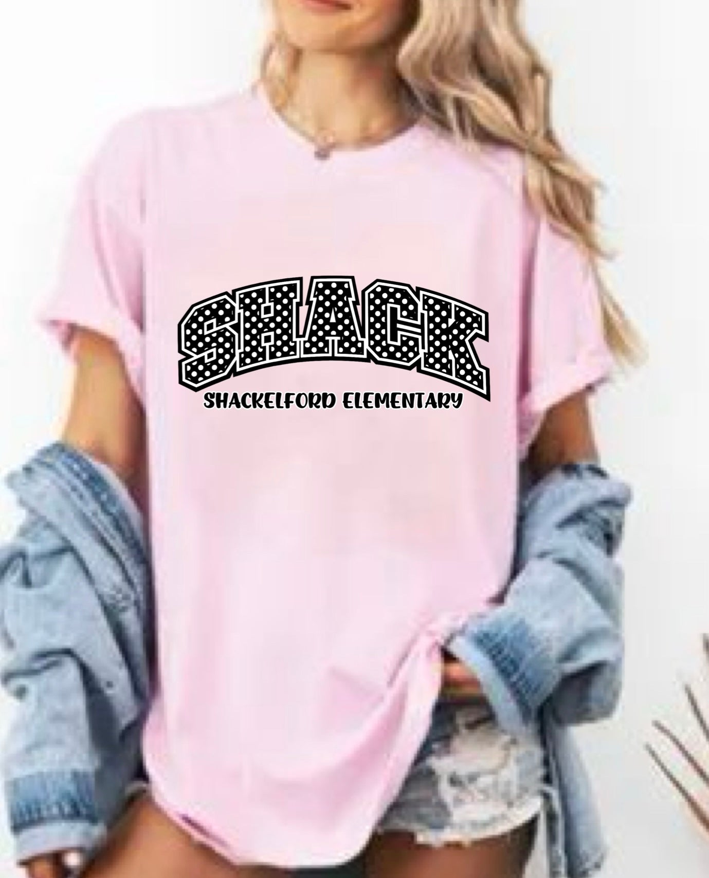 Shack Varsity Polkadot Pink Tee