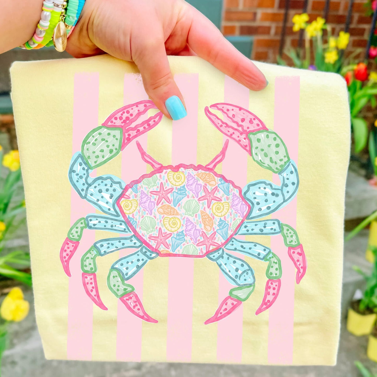 Pastel Crab tee