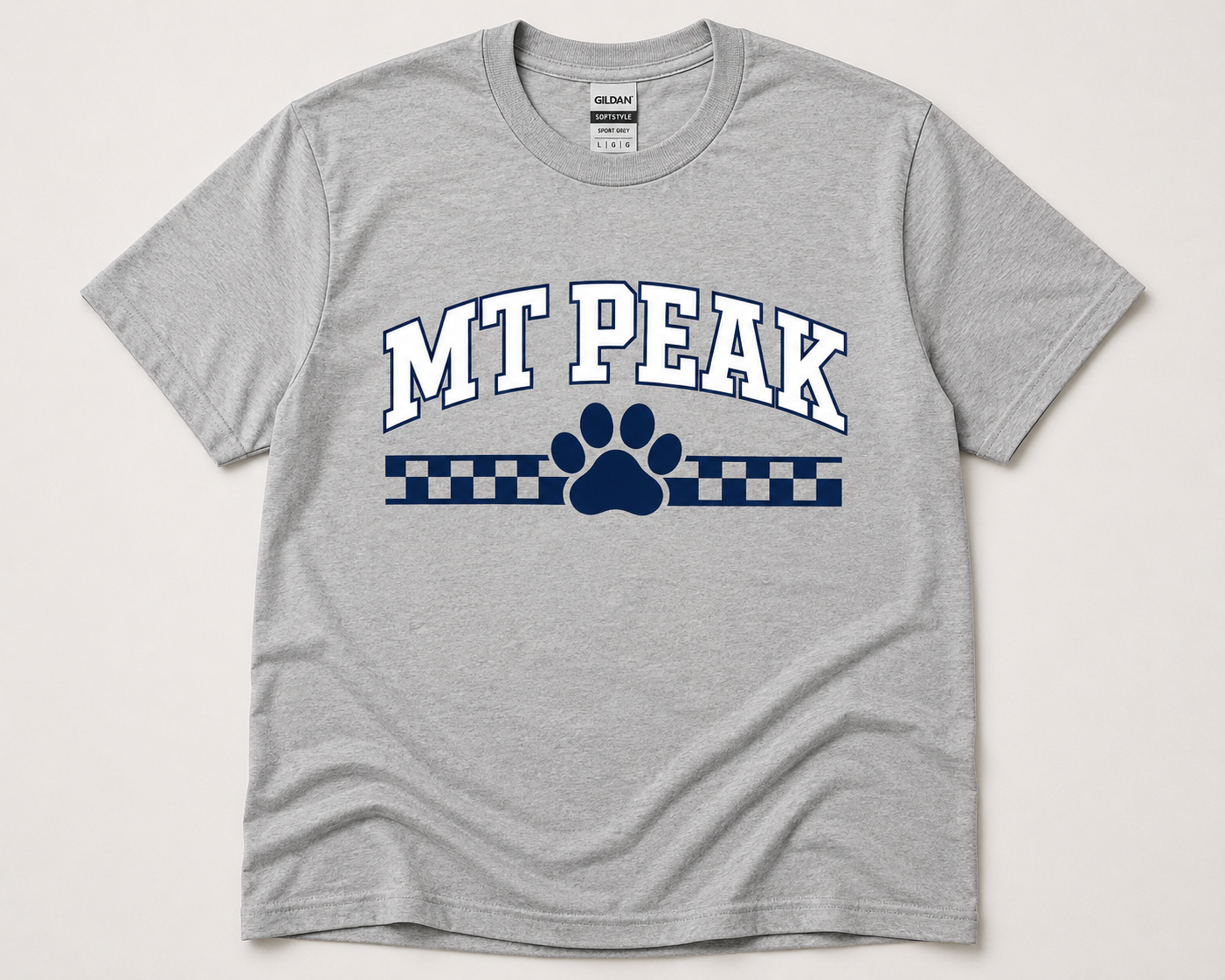 Mt. Peak Checkered Paw Tee All Sizes