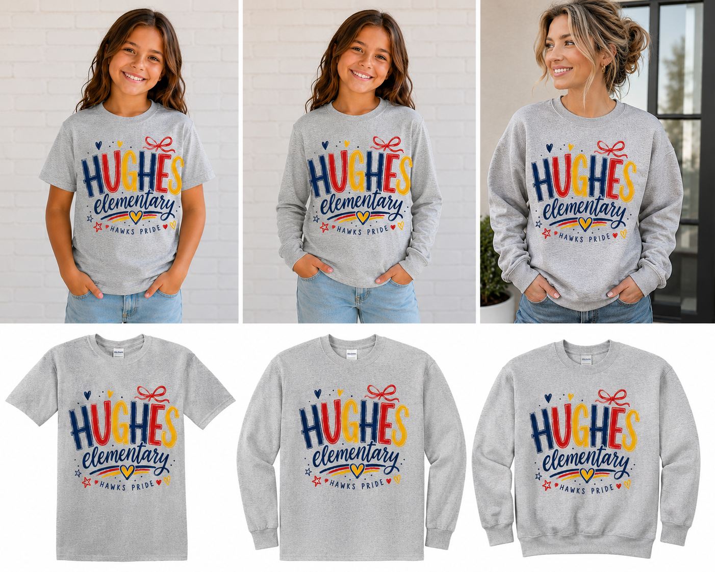 Hughes Girly Tee --All Sizes. -HH