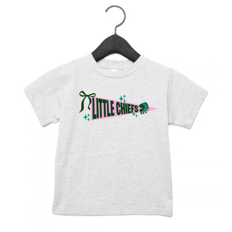 TODDLER Little Chiefs Pennant Grey Tee - LCA
