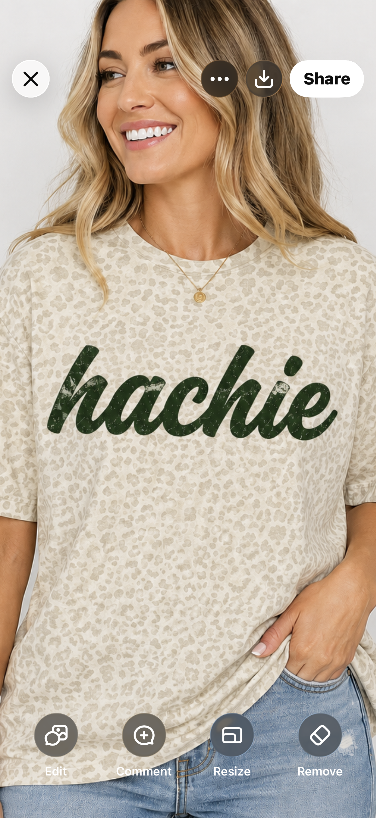 HACHIE Cheetah tee Convo