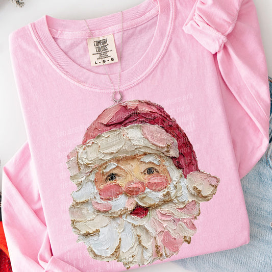 Faux Painted Santa