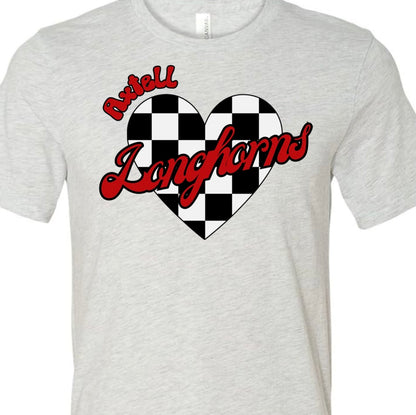 Any School  Checkered Heart