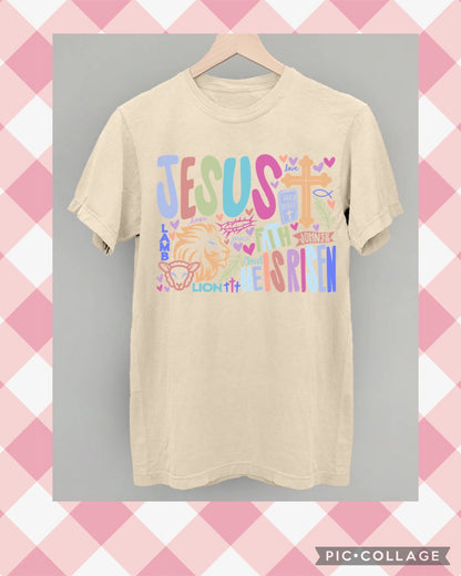 He Is Risen hand drawn Tee