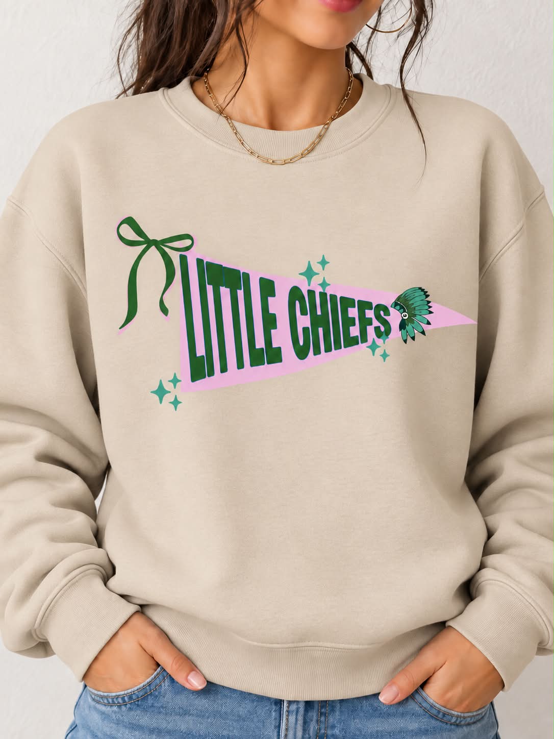 ADULT Little Chiefs Pennant Sand Sweatshirt - LCA