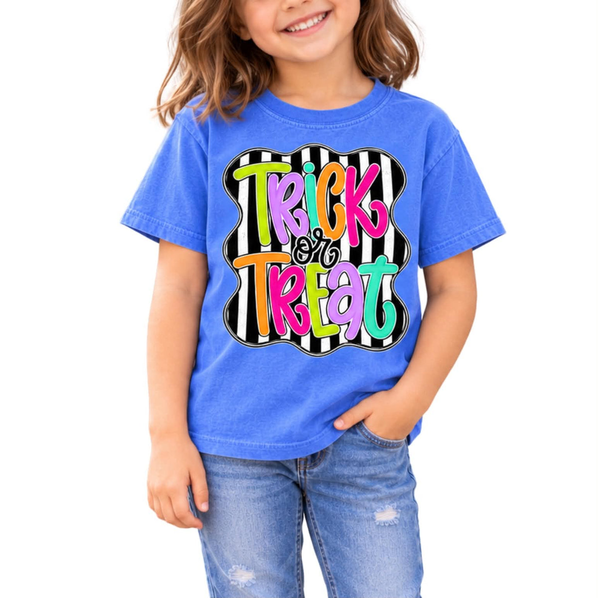 YOUTH Trick or Treat Stripes Tee