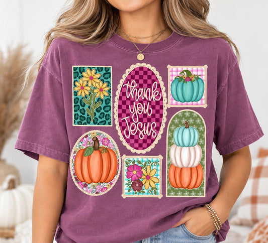 ADULT Thank You Jesus Pumpkin Tee