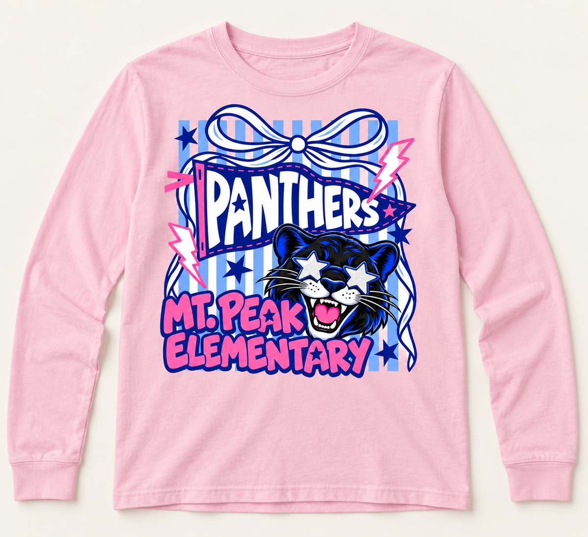 Mt. Peak Pennant  Stripe  Long Sleeve
