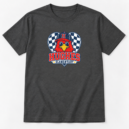 Hughes Checkered Heart Logo All sizes  HH)