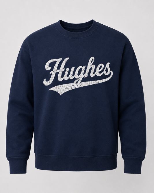 Hughes Swoosh    Sweatshirt --All Sizes.  -HH