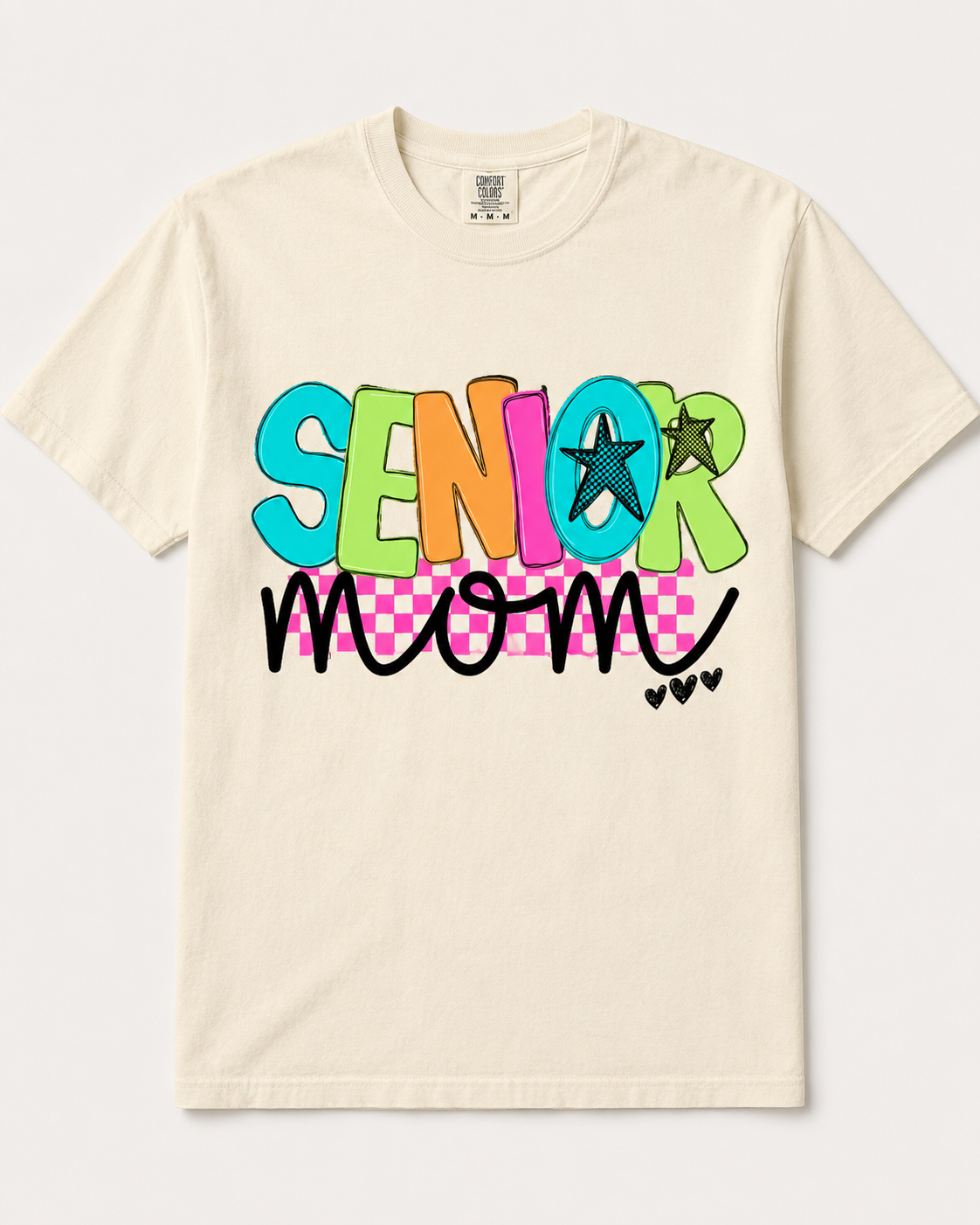 Senior Mom Checkered Tee