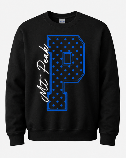 Mt. Peak Polkadot P Sweatshirt All Sizes