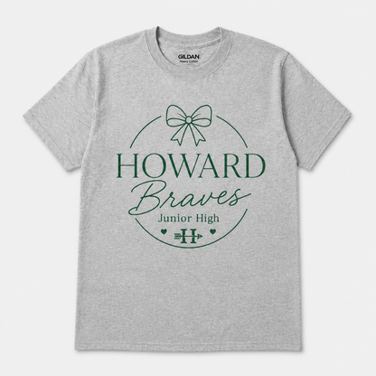 Howard Braves Script Bow Tee All Sizes