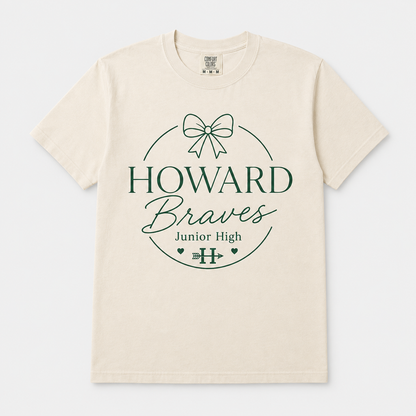 Howard Braves Script Bow Tee All Sizes