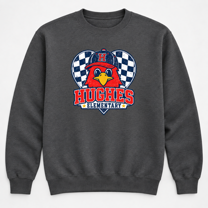 Hughes Checkered Heart Logo All sizes  HH)