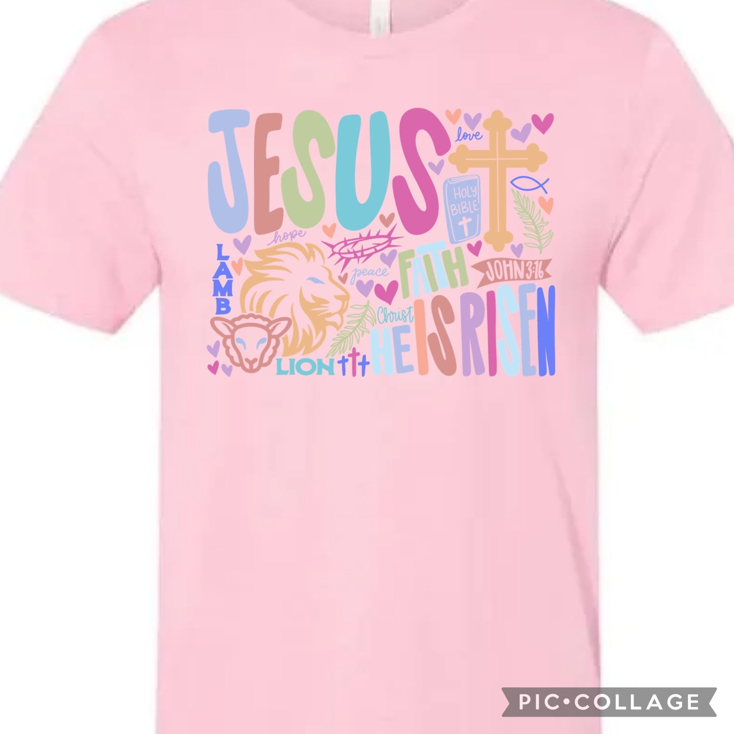 He Is Risen hand drawn Tee