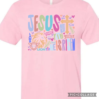 He Is Risen hand drawn Tee