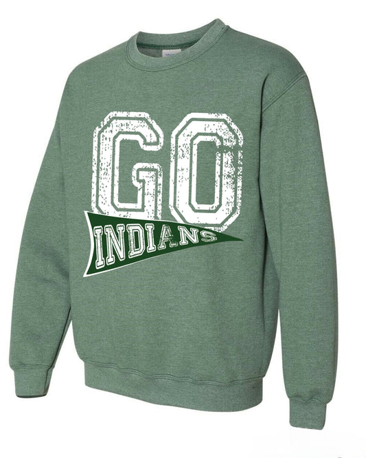 Go Indians Crewneck.  Finley