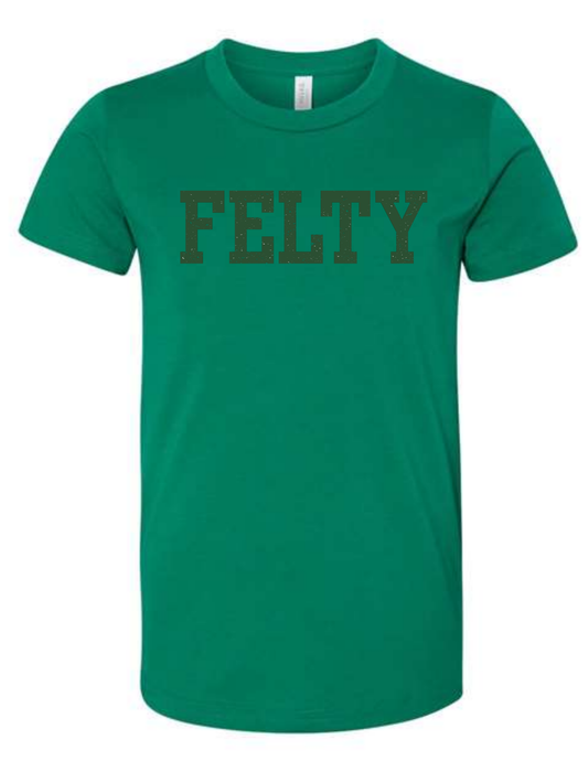 Youth Felty Distressed Block Tee - FE