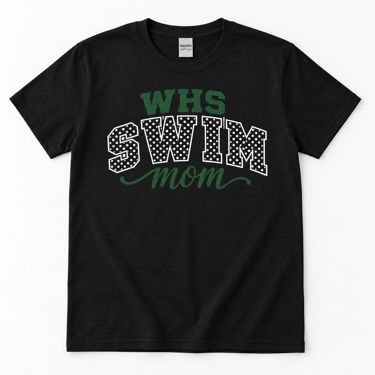 WHS Swim Mom Black Tee