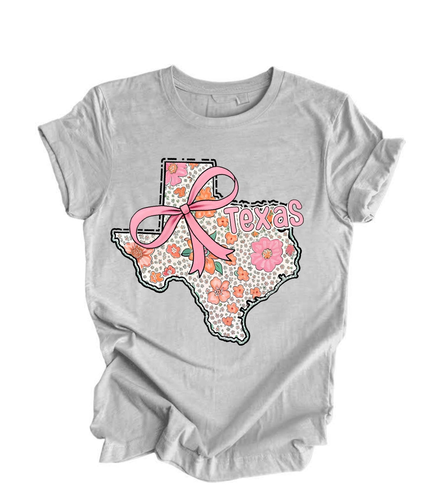 Texas Flowers and Bow T-Shirt