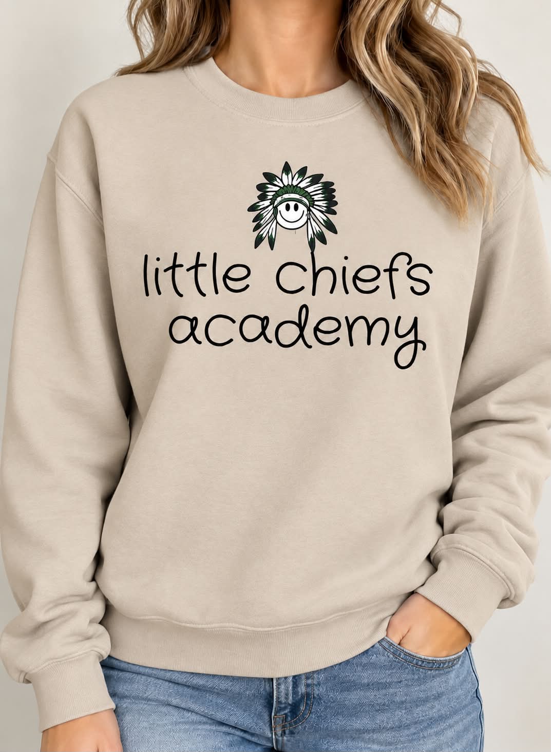 ADULT Emoji Little Chiefs Sand Sweatshirt - LCA